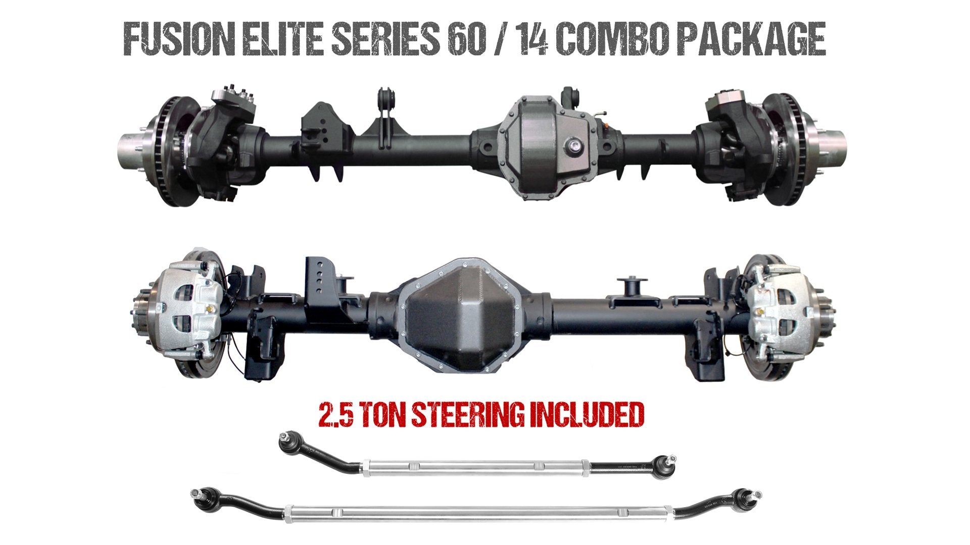 Fusion Elite Kingpin 60 | Big Tube 14 Bolt for Jeep Gladiator JT - fusion4x4