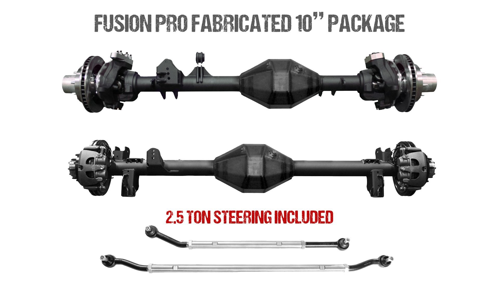 Fusion Pro Series Fabricated 10" Axles for Jeep Gladiator JT - fusion4x4