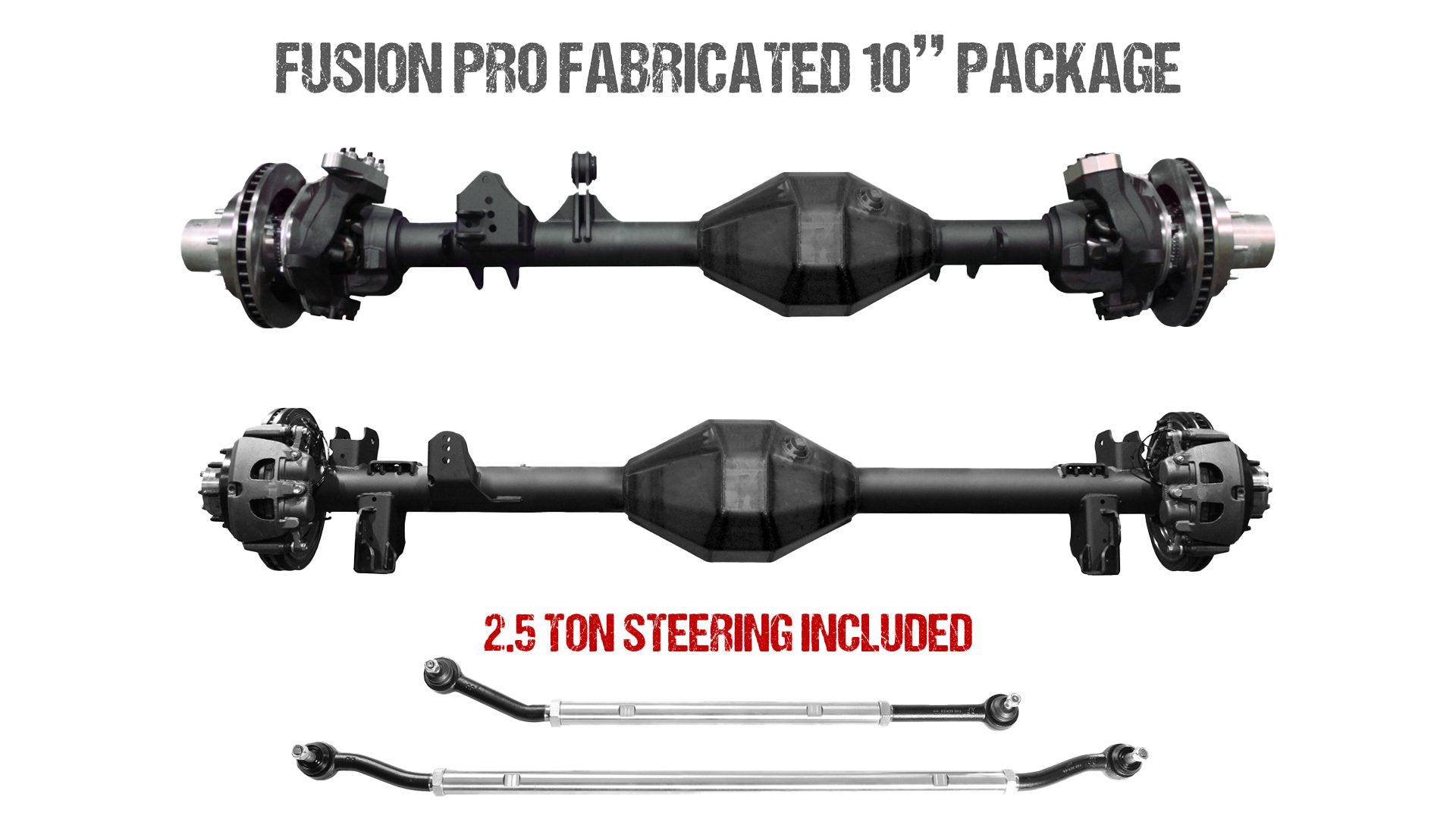 Fusion Pro Series Fabricated 10" Axles for Jeep Wrangler JK - fusion4x4