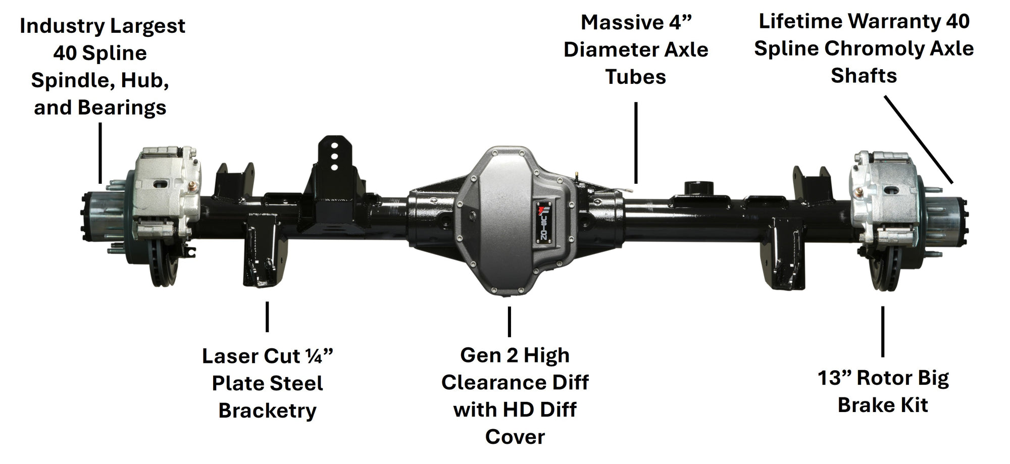 40 Spline Kingpin XL 60/80 for Jeep Wrangler JK