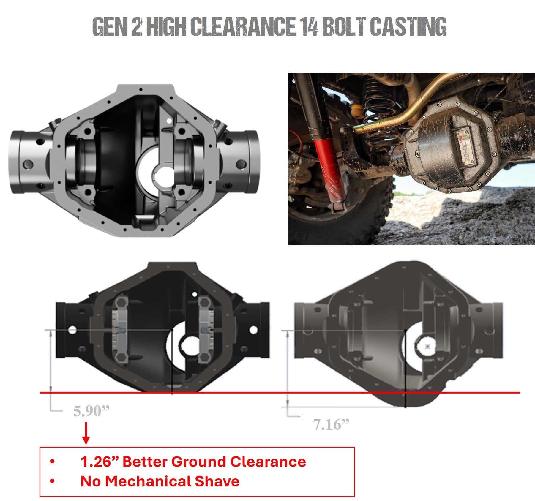 40 Spline Kingpin XL 14/14 for Jeep Wrangler JK