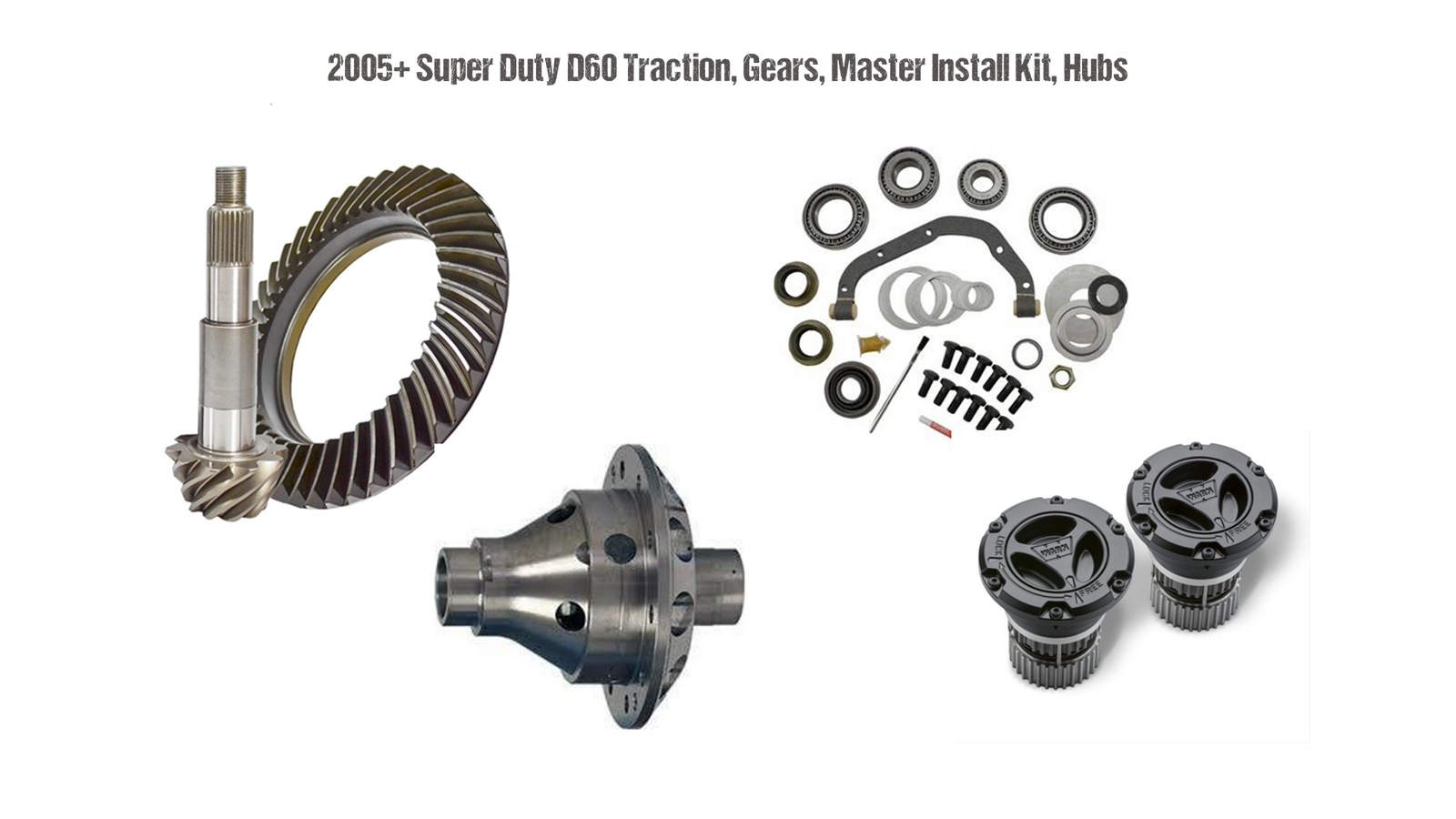 2005+ Super Duty D60 Traction, Gears, Master Install Kit, Hubs - fusion4x4