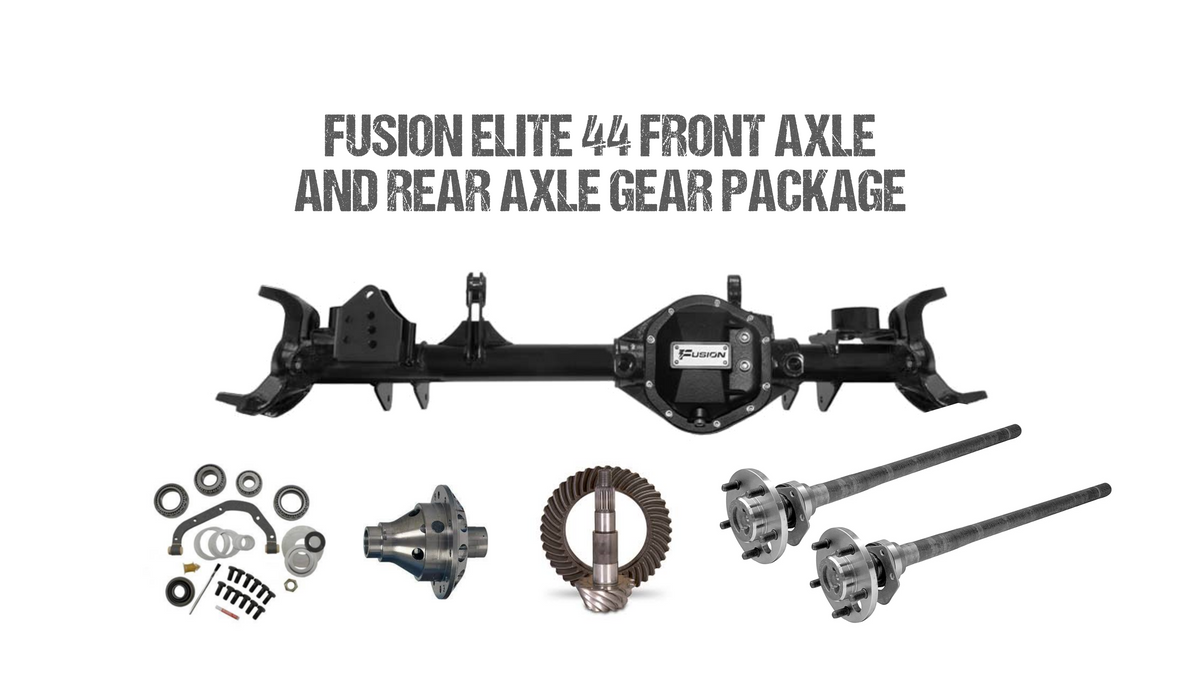 Fusion 44 Front Axle and Rear Axle Gear Package for Jeep JK