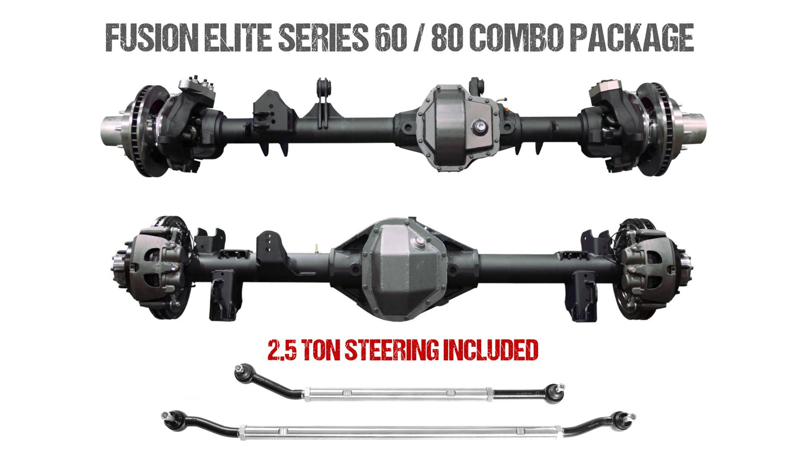 Fusion Elite Kingpin 60 | Elite 80 - 40 Spline for Jeep Gladiator JT - fusion4x4